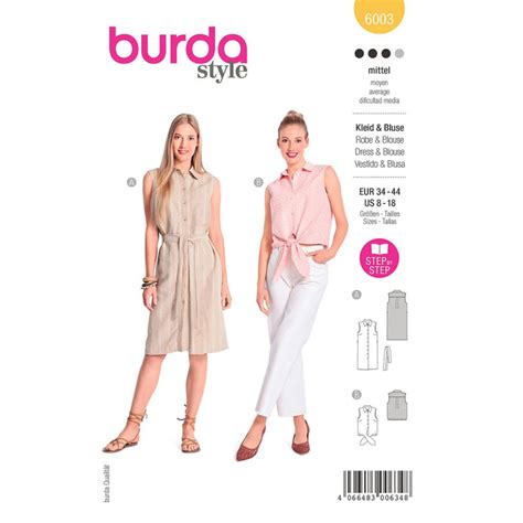 Patron Burda Robe Chemisier Et Blouse