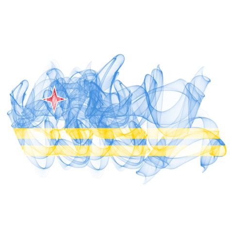 Abstract Smoke Effect Flag Of The Aruba National Day Zip Smoke Effect