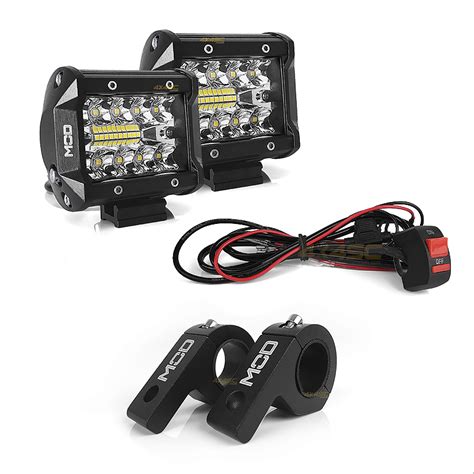 Farol de LED 60w Combo Chicote Completo Suporte Abraçadeira 4x4SC