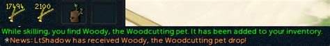 Loot From Woody The Woodcutting Pet Rrunescape