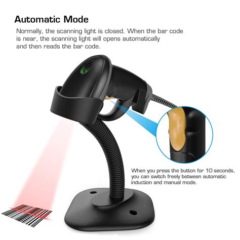 Esup Barcode Scanner With Stand Usb Barcode Scanner Wired Handheld