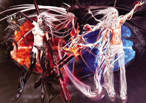 Angel and Devil Wallpaper - WallpaperSafari