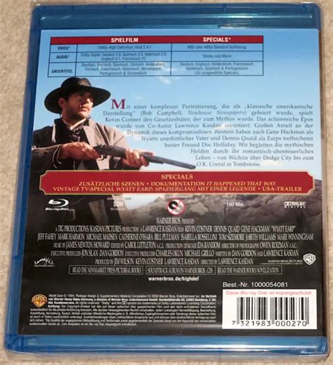 KEVIN COSTNER WYATT EARP Gene Hackman REGION B BLU RAY Western BRAND NEW (1994) EUR 7,92 ...