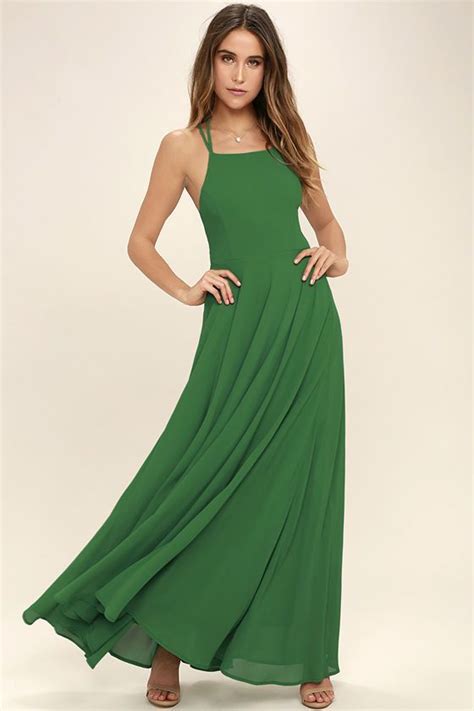 Strappy To Be Here Green Lace Up Maxi Dress Maxi Dress Neon Prom