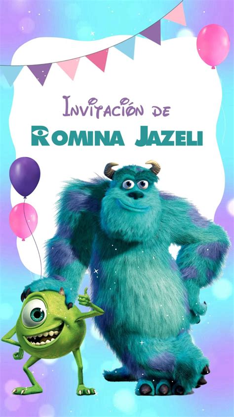 Invitaci N Digital Animada Monster Inc En Invitaciones Digitales