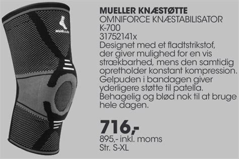 Mueller Knæstøtte Omniforce Knæstabilisator K 700 tilbud hos Sportigan