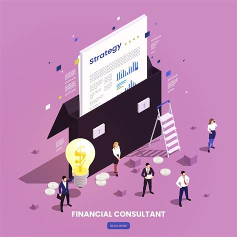 Free Vector Financial Professions Isometric Composition With Text