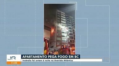 Jornal do Almoço SC Blumenau Apartamento pega fogo em Balneário