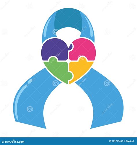 Autism day ribbon stock vector. Illustration of poster - 309775456