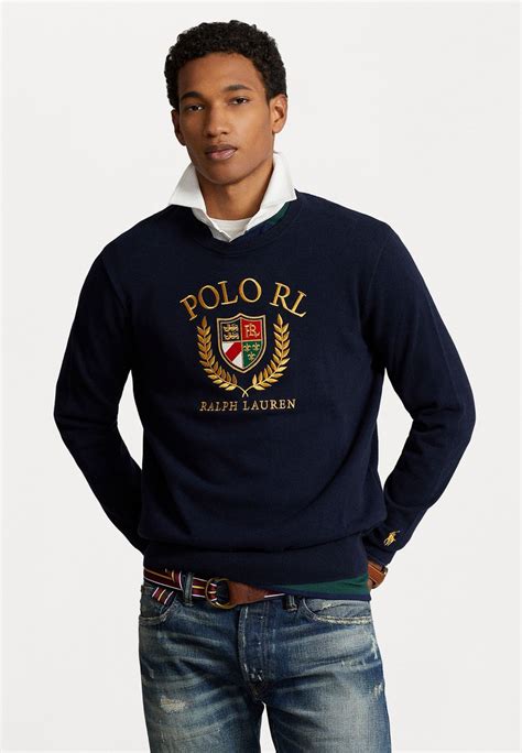 Polo Ralph Lauren Long Sleeve Strickpullover Navy Combo Blau