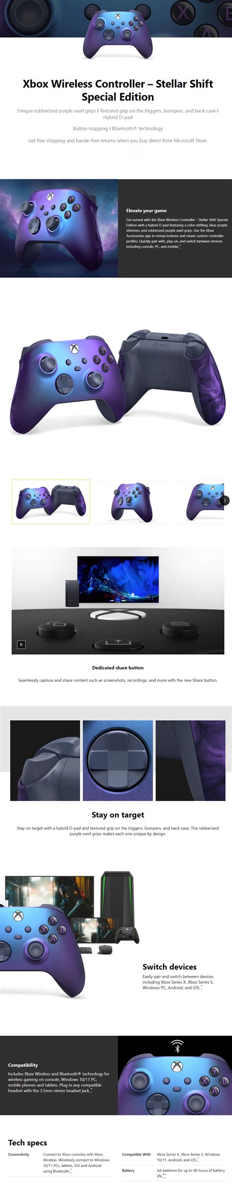 Xbox Series Xs Wireless Controller Stellar Shift Pakistan