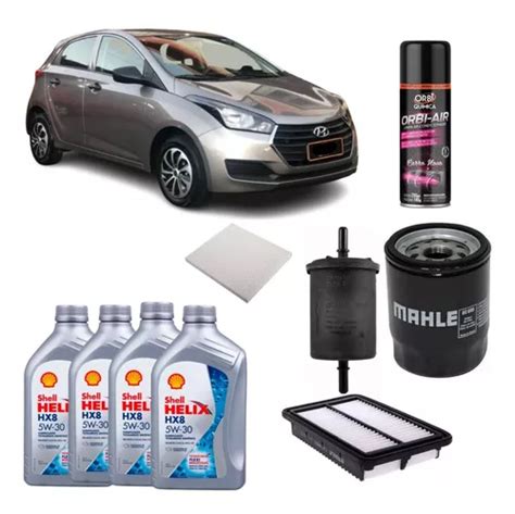 Kit Revisão Oleo E Filtros Hyundai Hb20 1 0 8v 2012 A 2022 Frete grátis