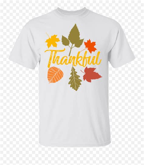 Thankful Thanksgiving Autumn Leaves Tshirt Shirts T Maple Leaf Emoji