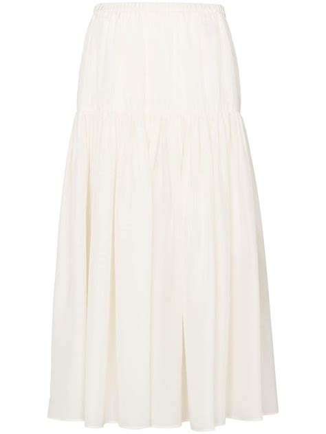 Buy Joseph Tiered Safina Midi Skirt White At Off Editorialist