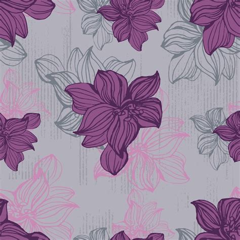 Premium Vector Lavender Flowers Seamless Pattern