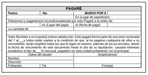 Descargar Formato De Pagaré En Word Editable Didocu