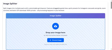 image splitter split images  grid parts