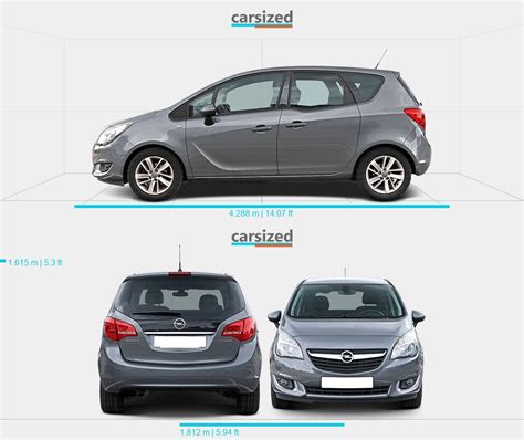 Opel Meriva Dimensions Side View