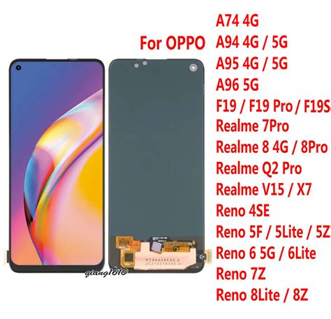 Display LCD Touch Screen For OPPO A74 A95 F19 Realme 7Pro 8 X7 Reno 4SE