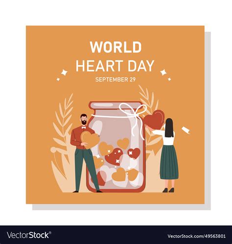 World heart day poster Royalty Free Vector Image