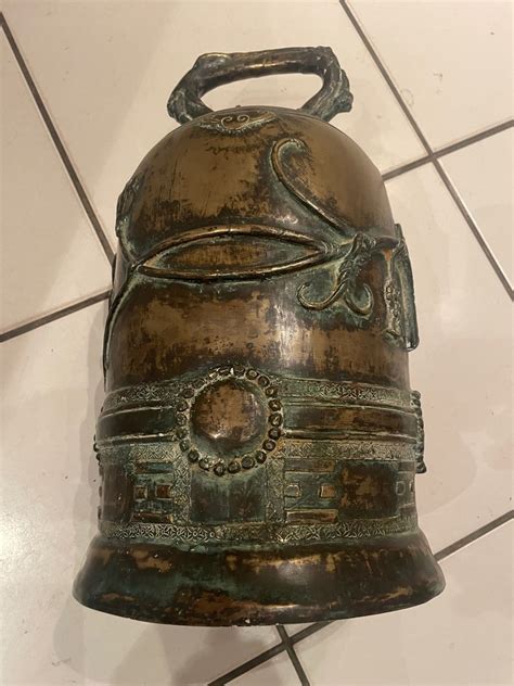 Proantic Cloche De Temple Asiatique Bronze