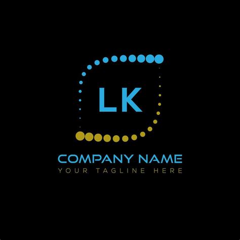 LK letter logo design on black background. LK creative initials letter logo concept. LK unique ...