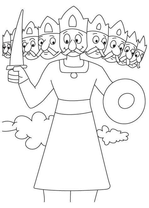 Rakshasa king of Lanka Ravana coloring page | Download Free Rakshasa ...