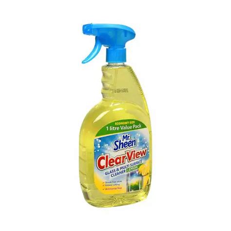 Mr Sheen Clear View Glass And Multi Surface Cleaner Lemon 1ltr Htsplus