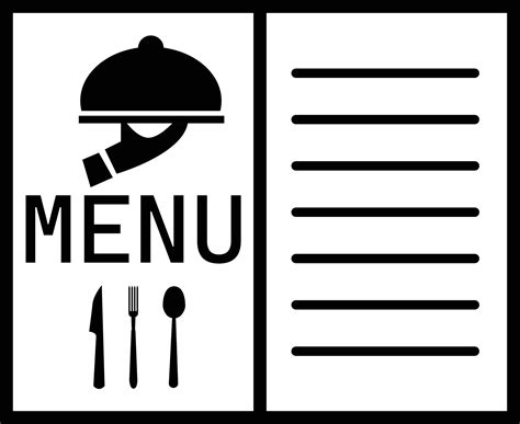 Menu Icon On White Background Menu For The Restaurant Menu Book Sign