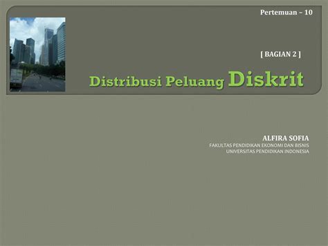 Distribusi Peluang Diskrit Ppt Download