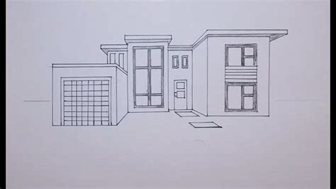 How to draw a villa (step by step tutorial) - YouTube