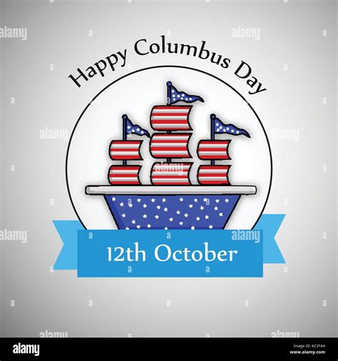 Illustration Of Columbus Day Background Stock Vector Image And Art Alamy