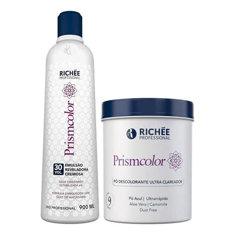 Kit Descoloração Prismcolor Vol 30 Pó Azul Richée Shopee Brasil