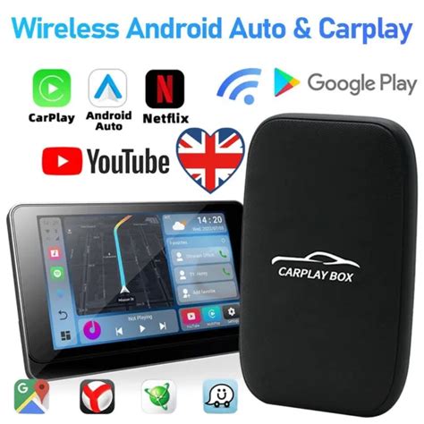 Wireless Carplay Ai Box Android Auto Adapter Converter W Netflix