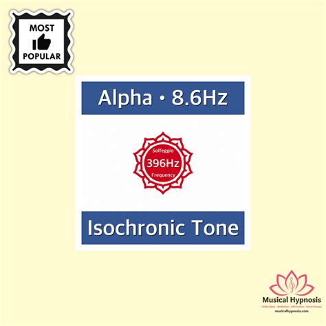 Alpha 8 6Hz 396Hz Solfeggio Carrier Frequency Isochronic Tone Audio