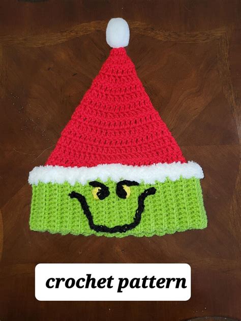 Grinch Hat Crochet Pattern Etsy