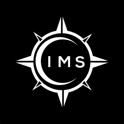 Ims Abstract Technology Circle Setting Logo Design On Black Background