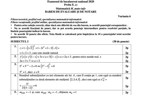 Subiect 537 I Barem Evaluare Na 539 Ional 259 Matematic 259 29