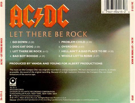 Caratulas De Cd De Musica Acdc Let There Be Rock