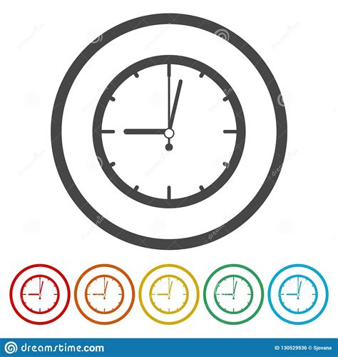 Icono Del Reloj Ejemplo Del Vector Ilustración del Vector