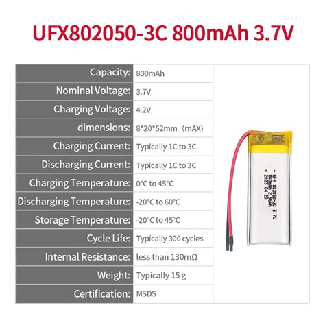 V Mah High Rate Discharge Battery C Ufine Battery