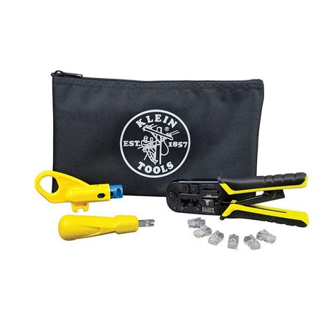 Klein Tools Twisted Pair Installation Tool Set With Zipper Pouch Vdv026