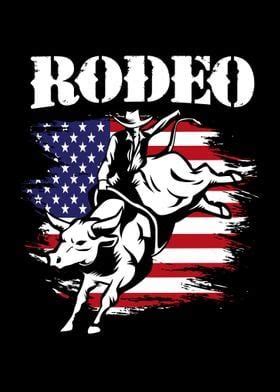 Rodeo Amerika Poster Picture Metal Print Paint By FunnyGifts