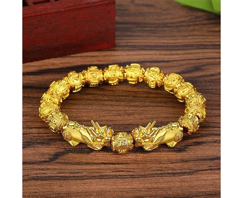 10mm Color Preserving Large Vietnamese Sand Gold Pixiu Bracelet