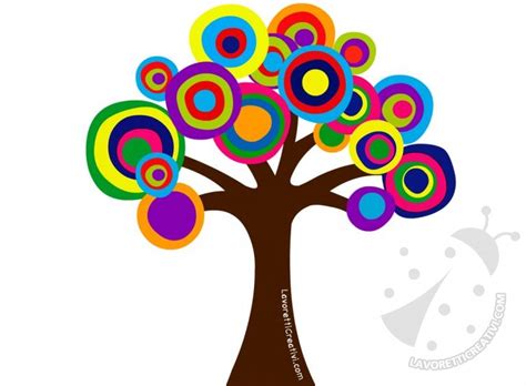 Astrattismo Albero Con Cerchi Colorati Lavoretti Creativi