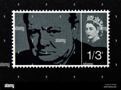 Postage Stamp Great Britain Queen Elizabeth II Sir Winston Churchill