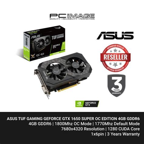 Asus Tuf Gaming Geforce Gtx 1650 Super Of Edition 4gb Gddr6 Tuf Gtx1650s O4g Pc Image