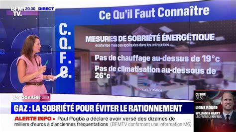 Sobriété énergétique les pistes envisagées par le gouvernement Vidéo