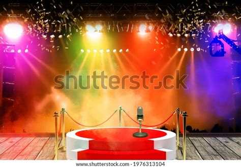 Most Beautiful Colorful Stage Lights Wallpaper Stock Photo 1976313104