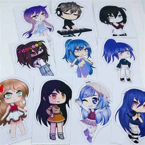 Gacha Life Art Stickers Bundle Set Of Ten 10 Stickers Etsy